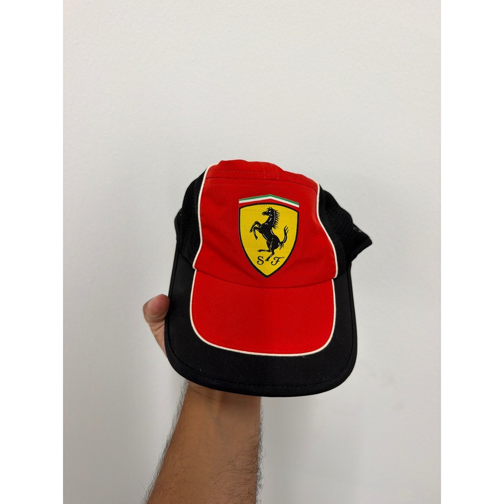 Ferrari Scuderia Racing Hat Red Black Mesh Adjustable F1 Formula 1 Cap